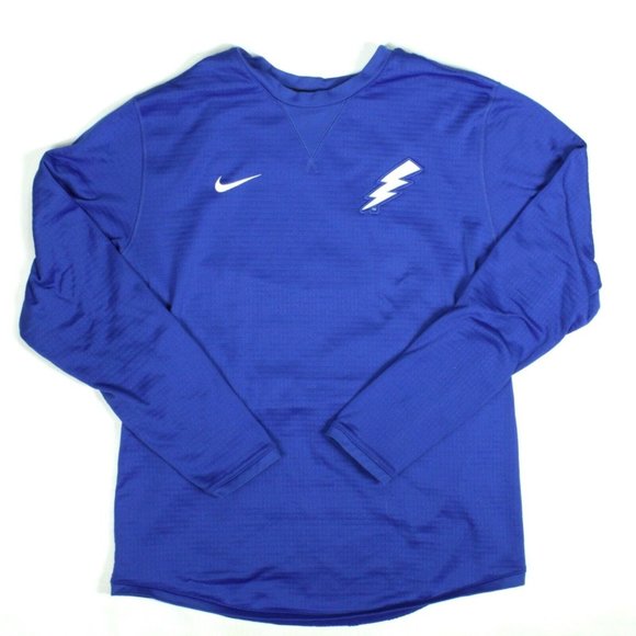 Nike Air Force Falcons Long Sleeve Pullover Small Logo Blue Mens Large - Picture 1 of 8